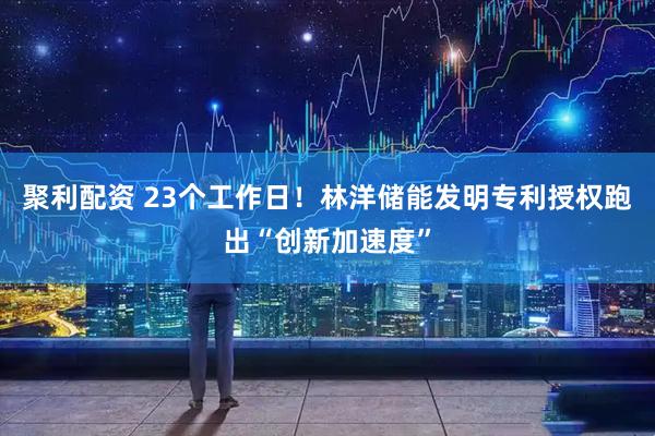 聚利配资 23个工作日！林洋储能发明专利授权跑出“创新加速度”