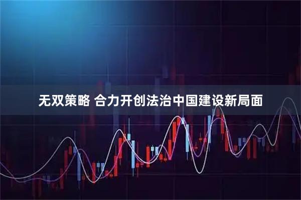 无双策略 合力开创法治中国建设新局面