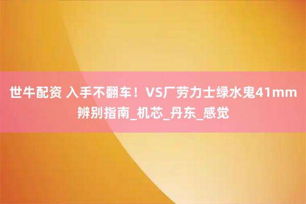 世牛配资 入手不翻车！VS厂劳力士绿水鬼41mm辨别指南_机芯_丹东_感觉